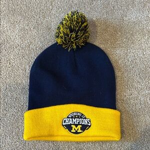 University of Michigan weekend of champions, beanie, winter hat